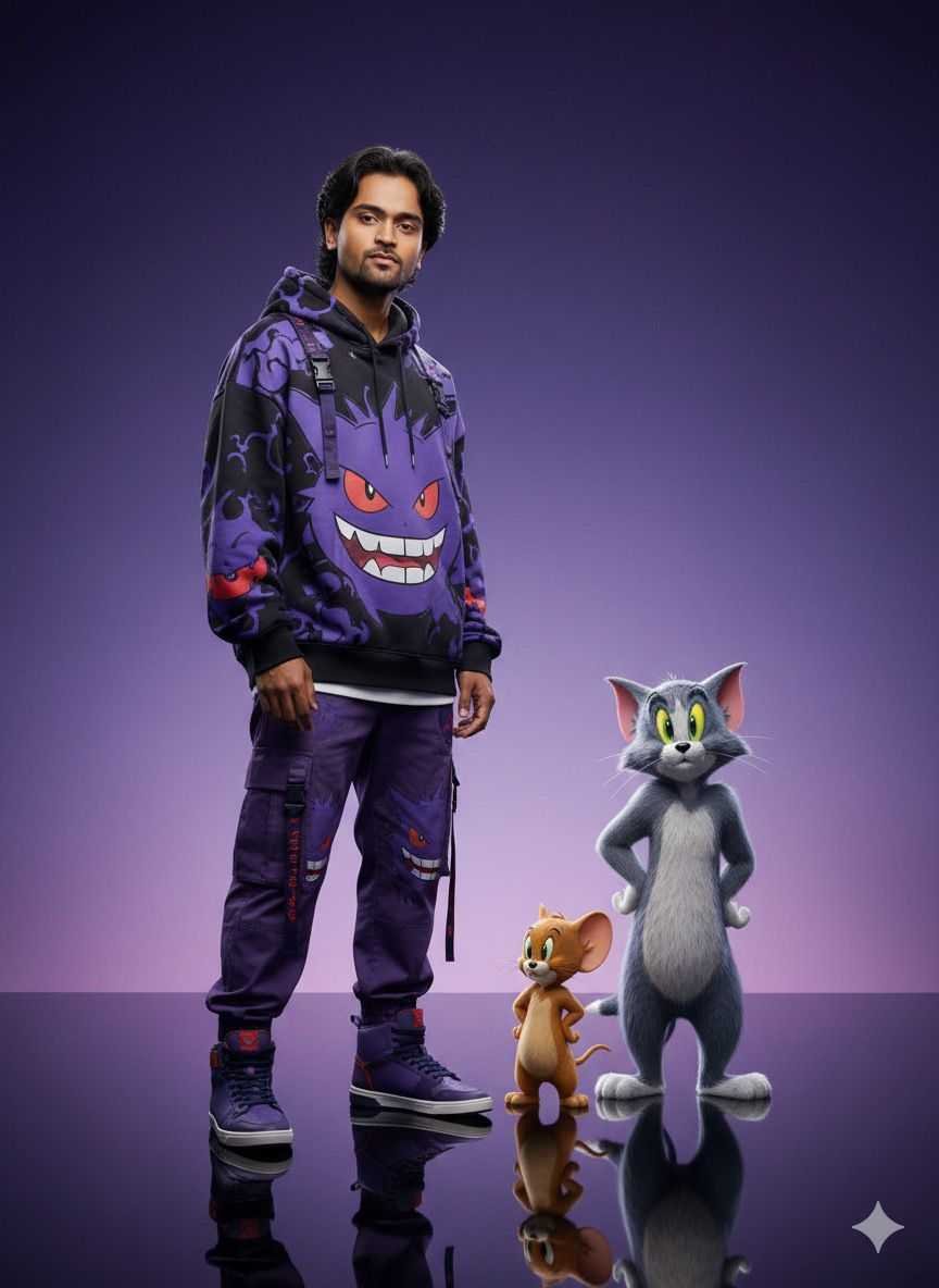 Cartoon Crossover The AI Prompt for a Tom & Jerry and Pokémon Portrait