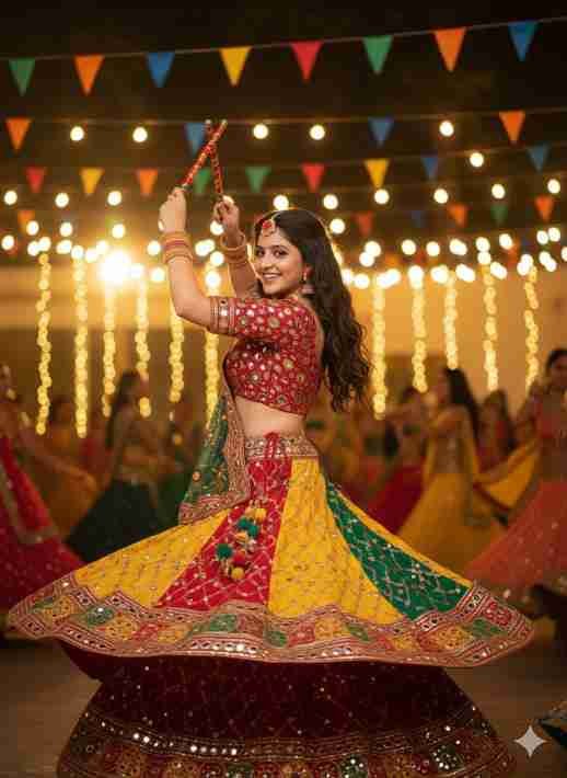 Dance of Joy The AI Prompt for a Vibrant Garba Portrait