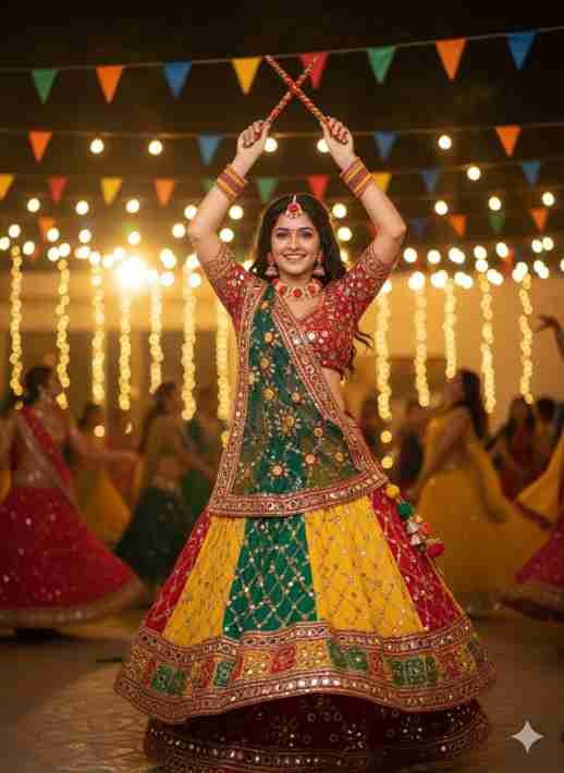 Dance of Joy The AI Prompt for a Vibrant Garba Portrait