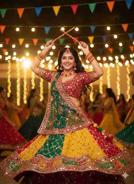 Dance of Joy The AI Prompt for a Vibrant Garba Portrait