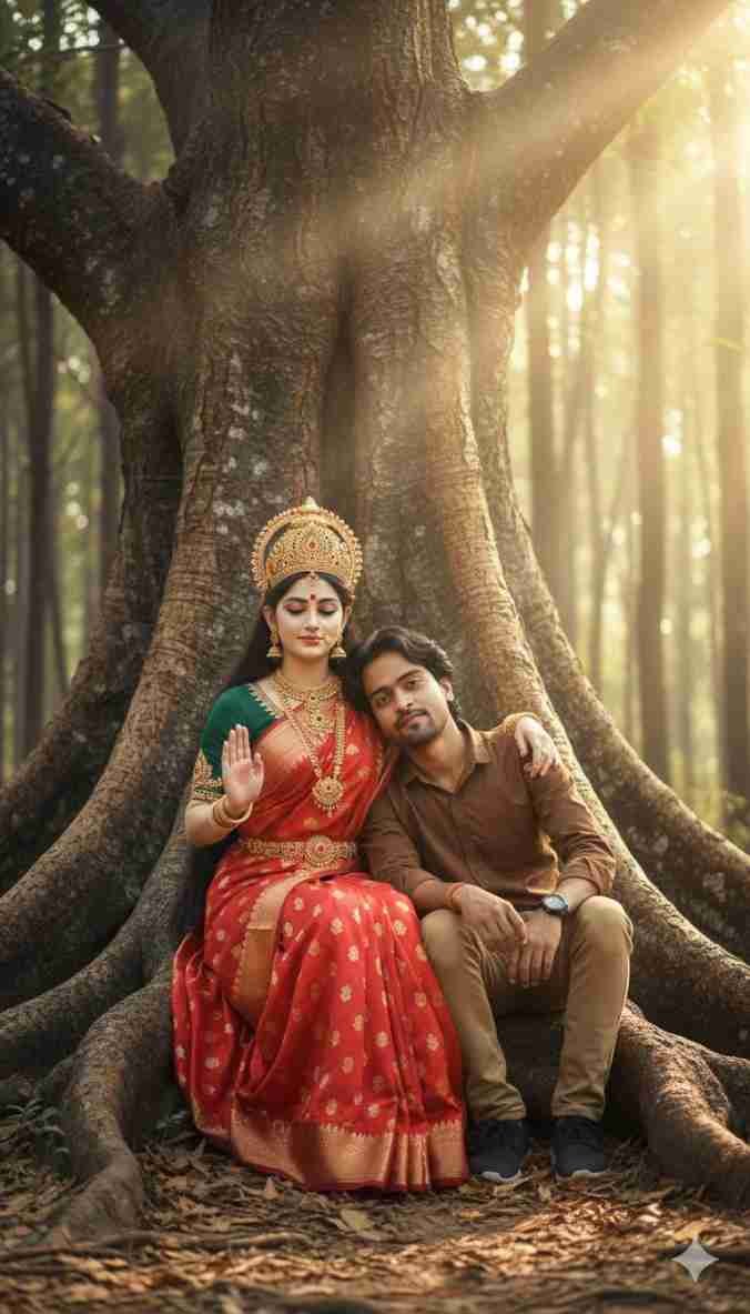 Divine Blessings The AI Prompt for a Durga Maa Inspired Portrait