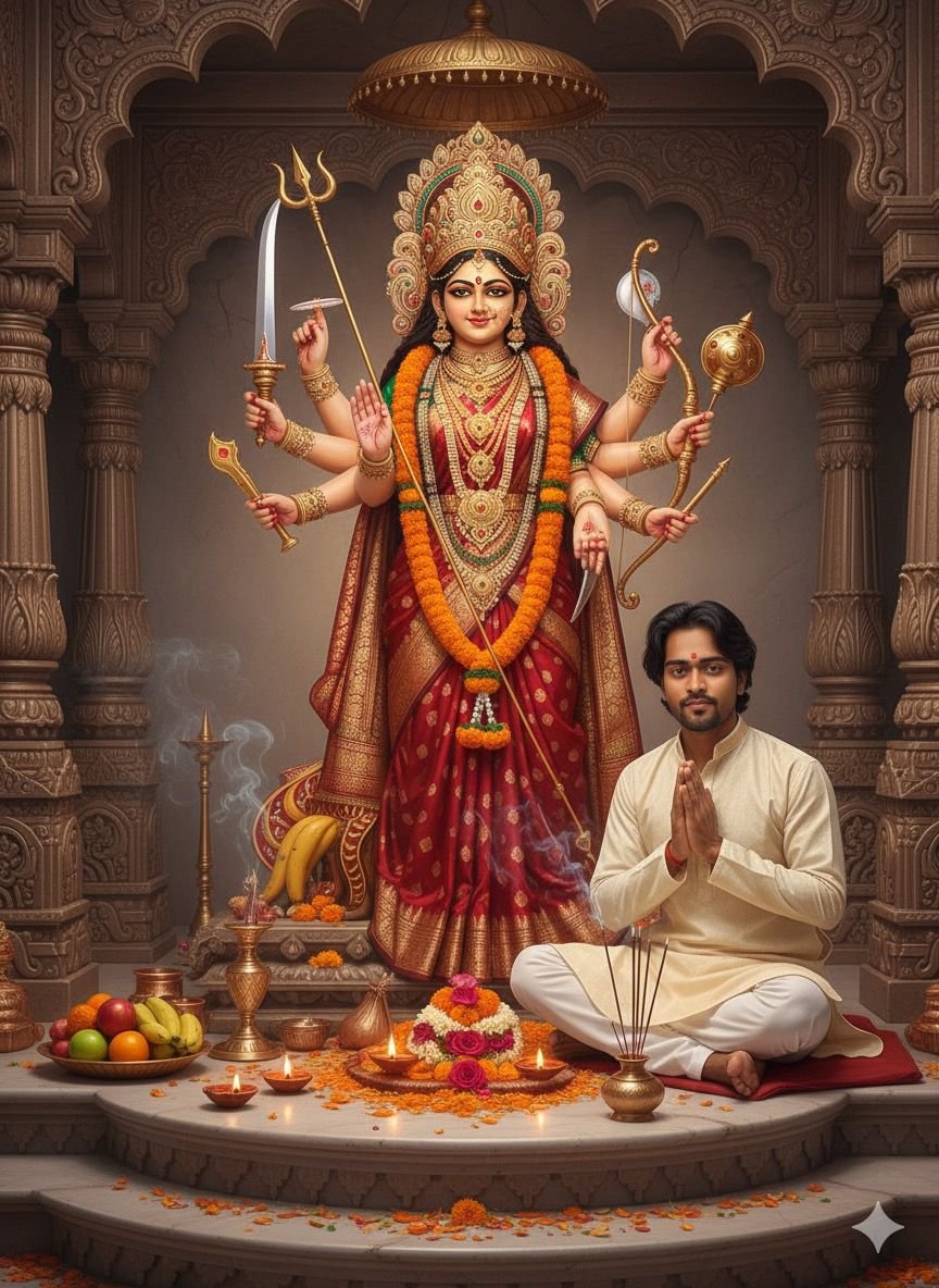 Durga Maa AI Prompt Devotional Navratri Photo Generation Prompt