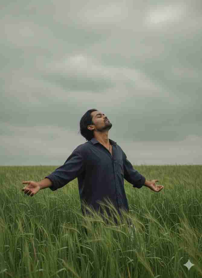 Embrace Freedom The AI Prompt for a Serene Open Field Portrait