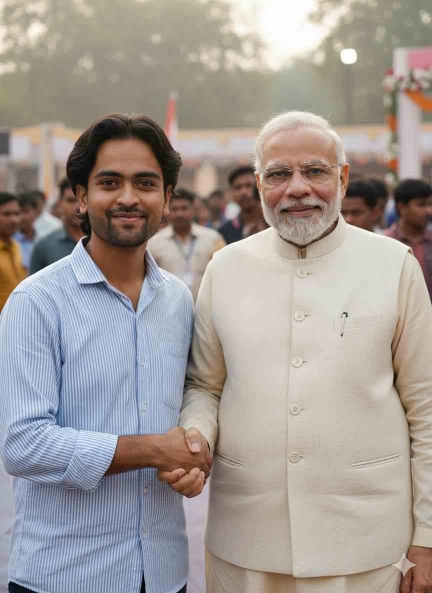 Handshake with Indian Leader Modi AI Prompt Professional AI Photo Prompt