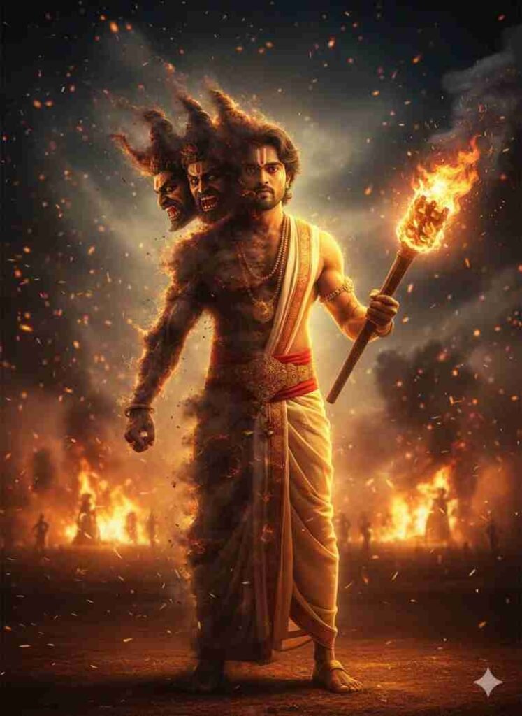 Dussehra AI Image Generation Prompt - Destroy Your Inner Ravan