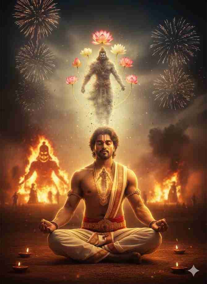 Dussehra AI Image Generation Prompt - Destroy Your Inner Ravan