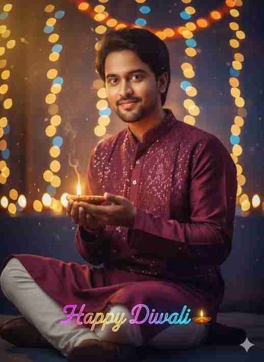 Festive Sparkle The AI Prompt for a Dazzling Diwali Portrait