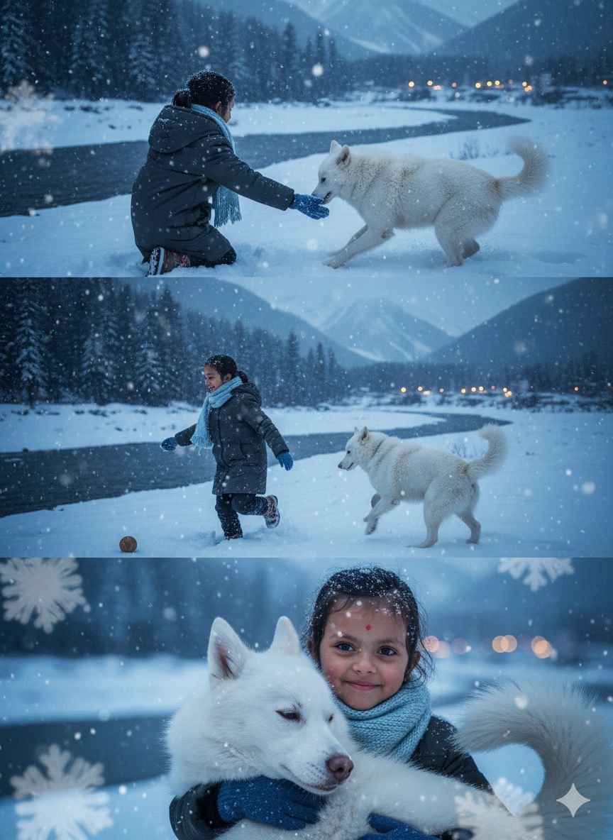 Snow Day Adventure Capturing Winter Magic with an AI Photo Prompt - For Girl