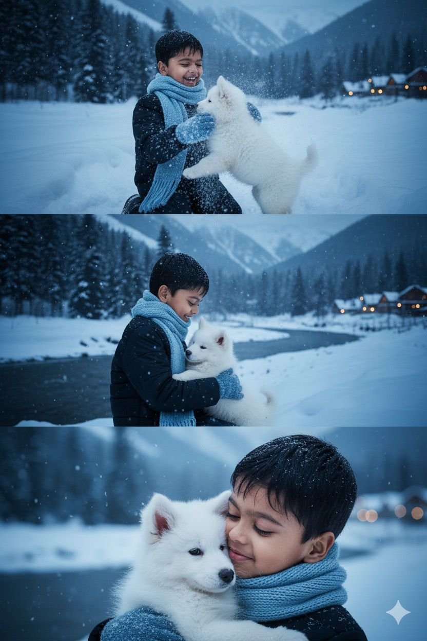 Snow Day Adventure Capturing Winter Magic with an AI Photo Prompt - For Kids