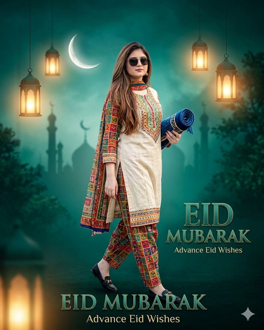 EID Mubark AI Photo Prompt for Woman